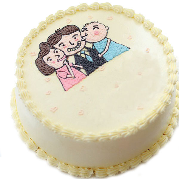 父亲节主题蛋糕，结婚纪念日蛋糕-卡通蛋糕_T029-深圳米琪轩蛋糕